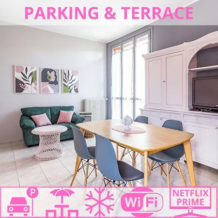 Parking & Terrace - Large 90 Mq - Self Check-in & Remote Access *